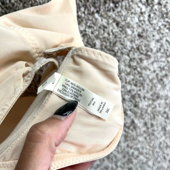 Soma Bra Women’s 36C Beige Nude Floral Lace Overlay Posture - Picture 6 of 6